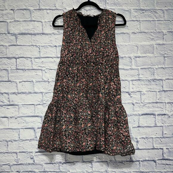 BB Dakota Sleeveless Tiered Black Floral Dress - Picture 6 of 14